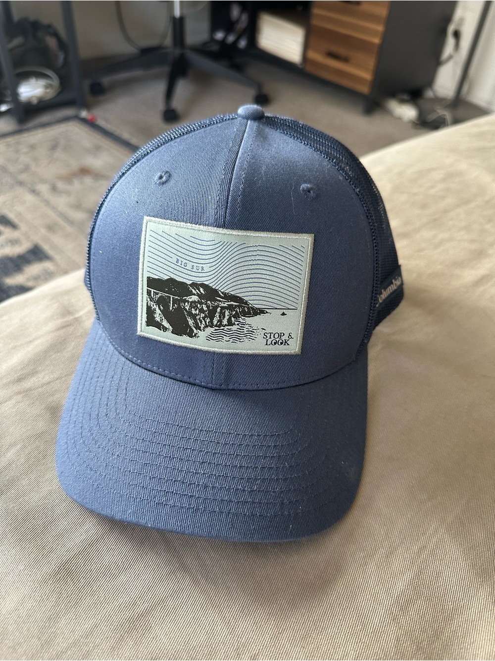 Columbia Big Sur Trucker Hat with Coastal Graphic